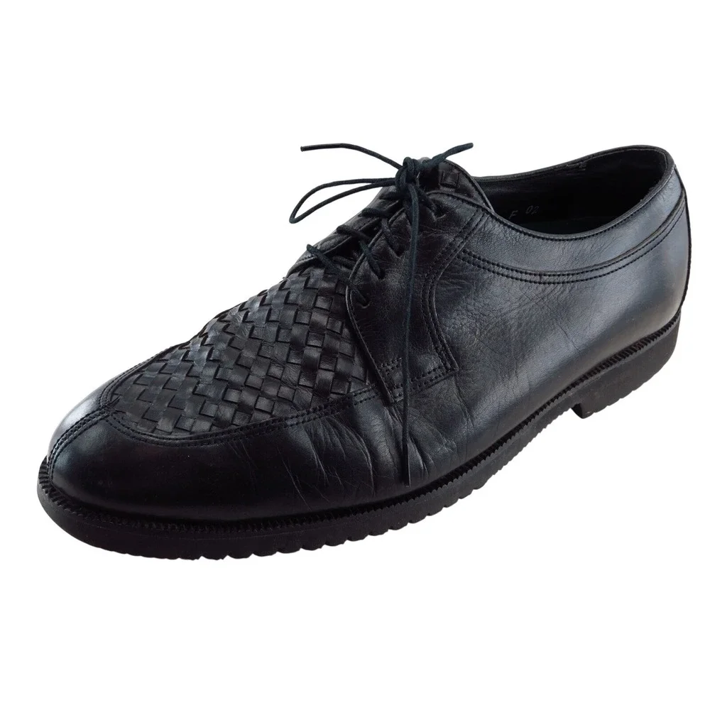 Florsheim Men's Derby Oxford Shoes Size 9.5 Black Leather Classic Dress Lace Up
